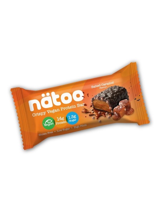 Natoo Crispy Vegan Protein Bar Caramello Salato 50g Sapore Unico