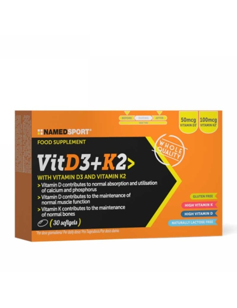 Named Sport VitD3 + K2 Integratore di Vitamine 30 softgel